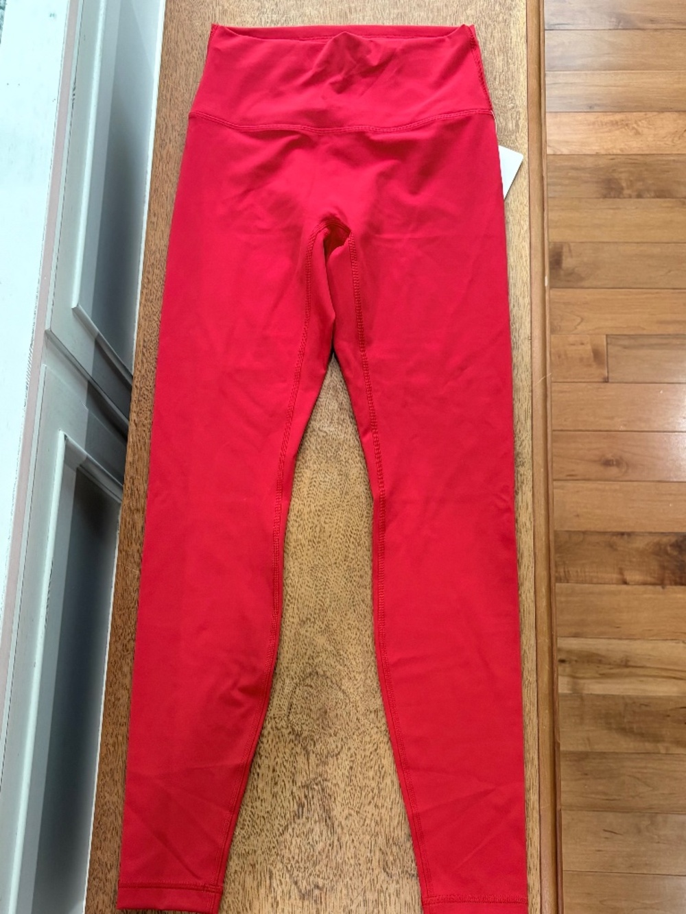 Lululemon Wunder Train High Rise No Line Tight 28 inch Oxford Red